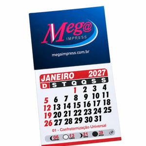 Imã de Geladeira Calendário 5x5cm