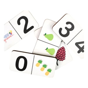 Dominó Jogo Educativo Pedagógico Frutas 28pcs Mdf