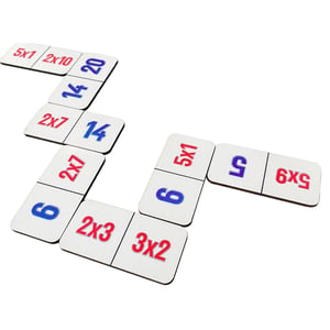 Dominó Jogo Educativo Pedagógico Matematico Multiplicação 28pcs Mdf