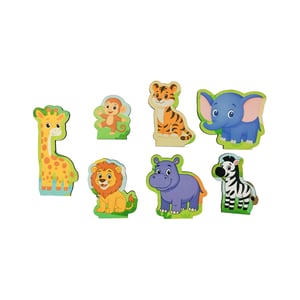 Brinquedo Educativo Tabuleiro Encaixe Safari Mdf