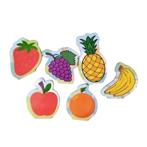 Brinquedo Educativo Tabuleiro Encaixe Frutas Mdf