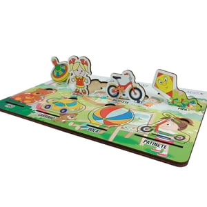 Brinquedo Educativo Tabuleiro Encaixe Brinquedos Mdf