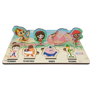 Brinquedo Educativo Tabuleiro Encaixe Sítio Do Picapau Amarelo Mdf