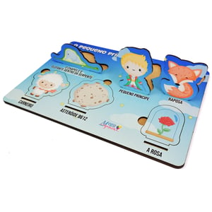Brinquedo Educativo Tabuleiro Encaixe Pequeno Príncipe Mdf