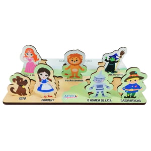 Brinquedo Educativo Tabuleiro Encaixe Mágico De Oz Mdf