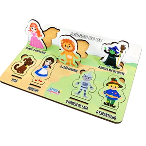 Brinquedo Educativo Tabuleiro Encaixe Mágico De Oz Mdf