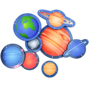 Brinquedo Educativo Tabuleiro Sistema Solar de Encaixe Aprendendo os Planetas