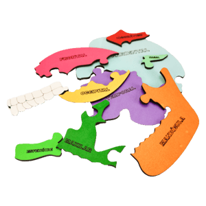 Brinquedo Educativo Quebra Cabeça Crânio Mdf