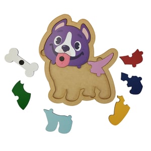 Brinquedo Educativo Infantil Quebra Cabeça Cachorrinho Mdf Com Imã