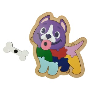 Brinquedo Educativo Infantil Quebra Cabeça Cachorrinho Mdf Com Imã
