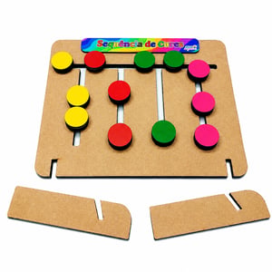 Brinquedo Educativo Sequência De Cores Em Mdf