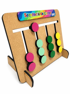 Brinquedo Educativo Sequência De Cores Em Mdf