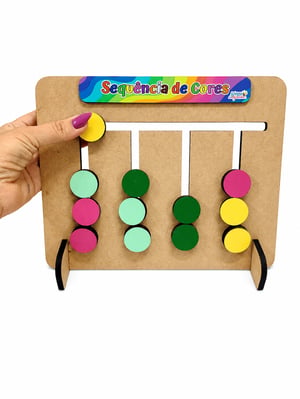 Brinquedo Educativo Sequência De Cores Em Mdf