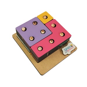 Brinquedo Educativo Mix Encaixe Formas Cores Tetris Mdf