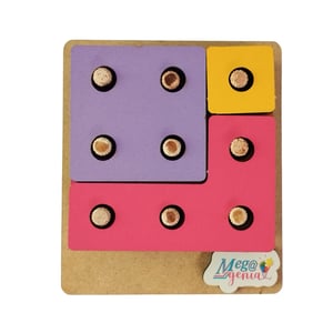 Brinquedo Educativo Mix Encaixe Formas Cores Tetris Mdf