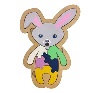 Brinquedo Educativo Infantil Quebra Cabeça  Coelho Mdf Com Imã