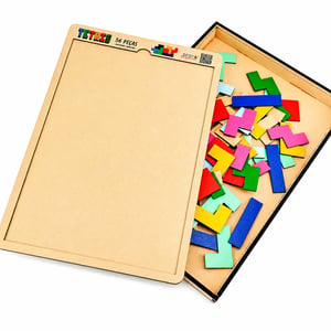 Brinquedo Educativo Tabuleiro Tetris Box c/ Caixa Mdf