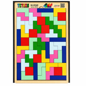 Brinquedo Educativo Tabuleiro Tetris Box c/ Caixa Mdf