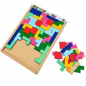 Brinquedo Educativo Tabuleiro Mini Tetris Mdf