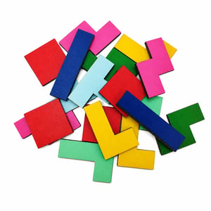 Brinquedo Educativo Tabuleiro Mini Tetris Mdf