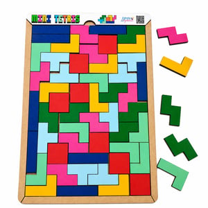 Brinquedo Educativo Tabuleiro Mini Tetris Mdf