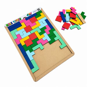 Brinquedo Educativo Tabuleiro Mini Tetris Mdf