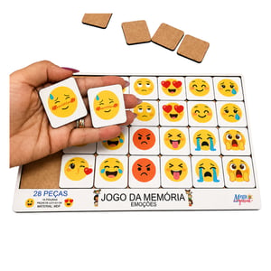 Brinquedo Educativo Tabuleiro Jogo Da Memória Emoções Mdf