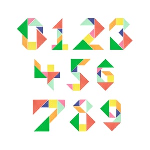 Brinquedo Educativo Tabuleiro Tangram Figuras Geométricas Mdf Branco
