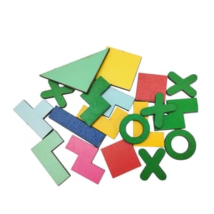 Brinquedo Educativo Tabuleiro 3 em 1 Tetris, Tangram e jogo da velha