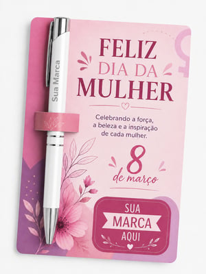 Caneta Metal Personalizada com Tag Novembro Azul para Lembrança Brinde Gravação Laser