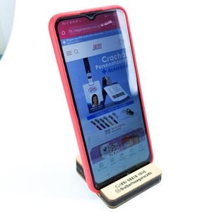 Porta Celular Personalizado em Madeira Prático