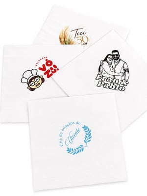Guardanapo Personalizado Folha Dupla Premium Fechado 11,5x11,5 Aberto 23x23cm - 23X