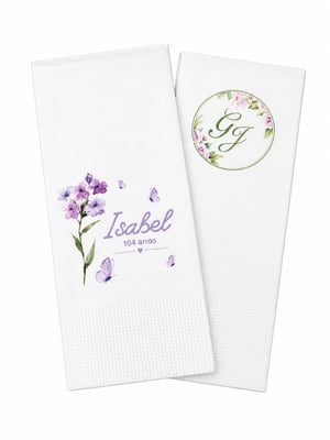 Guardanapo Personalizado Qualidade Premium Folha Dupla Retangular Fechado 17,5 x 7,3cm Aberto 36x28cm - 36X