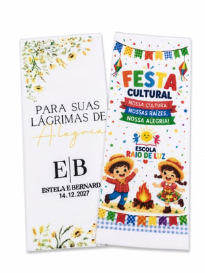 Guardanapo Personalizado Qualidade Premium Folha Dupla Retangular Fechado 17,5 x 7,3cm Aberto 36x28cm - 36X