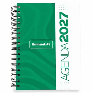 Agenda Personalizada Diária Capa Dura Laminada Com Bolsa Interna 75g - AGP