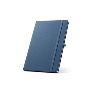 Caderno A5 de capa dura em PET 100% reciclado, com páginas pautadas recicladas