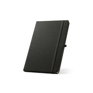 Caderno A5 de capa dura em PET 100% reciclado, com páginas pautadas recicladas