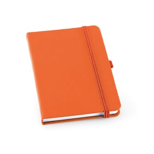 Caderno A6 de capa dura em couro sintético com páginas lisas