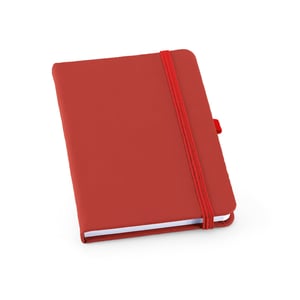 Caderno A6 de capa dura em couro sintético com páginas lisas