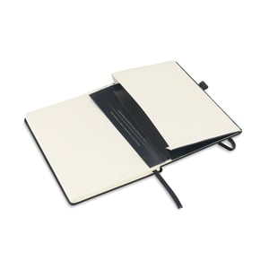 Caderno A5 de capa dura com Bolso interior páginas lisas
