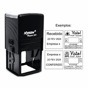 Carimbo Personalizado Automático Nykon Power 343  43x43mm    
