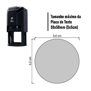Carimbo Personalizado Automático Nykon VC50  50x50mm    