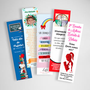 Marcador de Página Personalizado impressão Color  5x19cm    