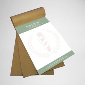 Bloco Receituário Personalizado 50 Folhas 90g Offset 90g 14x20 / 20x 8cm 4x0 Color  Blocado Preço por bloco c/ 50f