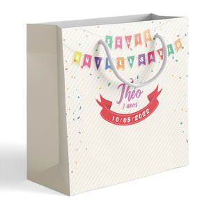 Sacola Lembrancinha 14X14X8 Personalizada Com Seu Tema - SL3  14cm x 14cm x 8cm    
