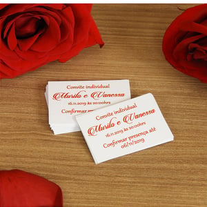 Tag Casamento Convite Individual Simples e Criativo 3,5x5cm