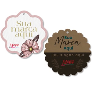 Tag Flor / Margarida Kraft / Offset Corte Especial 4x0 e 4x4 - Laser Color  Corte e Furo 