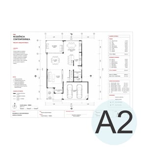 Plotagem Plantas Projetos A2 594x420mm 90g