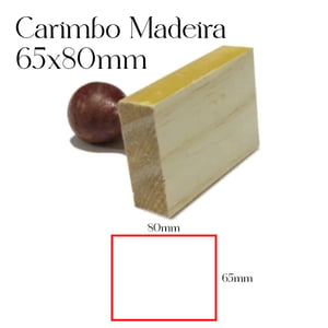 Carimbo Personalizado de Madeira 70x140mm - CM12 Madeira 70mm x 140mm    