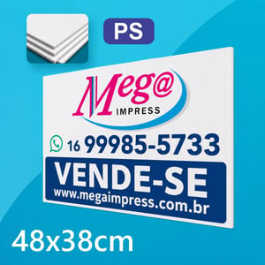 Placa Imobiliária 48x38cm PS (PVC)